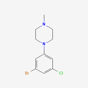 molecular formula C11H14BrClN2 B8156929 1-(3-Bromo-5-chlorophenyl)-4-methylpiperazine 
