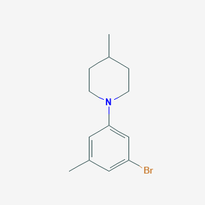 molecular formula C13H18BrN B8156951 1-(3-Bromo-5-methylphenyl)-4-methylpiperidine 