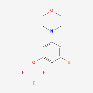 molecular formula C11H11BrF3NO2 B8156998 4-(3-Bromo-5-(trifluoromethoxy)phenyl)morpholine 
