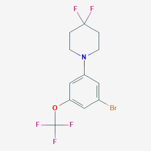 1-(3-Bromo-5-(trifluoromethoxy)phenyl)-4,4-difluoropiperidine