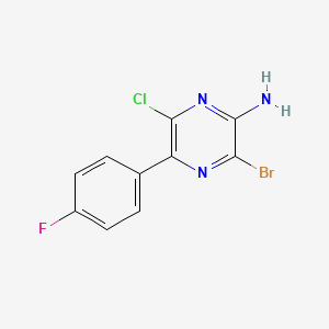 3-Bromo-6-chloro-5-(4-fluorophenyl)pyrazin-2-amine