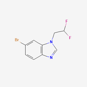 molecular formula C9H7BrF2N2 B8157091 6-Bromo-1-(2,2-difluoroethyl)-1H-benzo[d]imidazole 