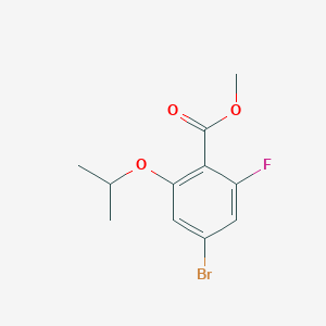 molecular formula C11H12BrFO3 B8157092 Methyl 4-bromo-2-fluoro-6-isopropoxybenzoate 