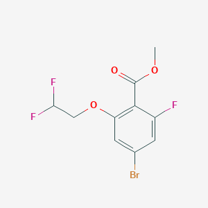 molecular formula C10H8BrF3O3 B8157106 Methyl 4-bromo-2-(2,2-difluoroethoxy)-6-fluorobenzoate 
