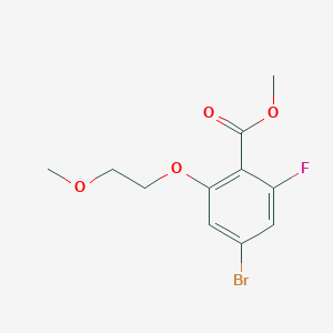 molecular formula C11H12BrFO4 B8157120 Methyl 4-bromo-2-fluoro-6-(2-methoxyethoxy)benzoate 