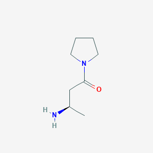 molecular formula C8H16N2O B8157152 (R)-3-amino-1-(pyrrolidin-1-yl)butan-1-one 