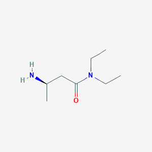 molecular formula C8H18N2O B8157156 (R)-3-amino-N,N-diethylbutanamide 