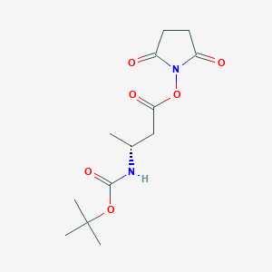 molecular formula C13H20N2O6 B8157159 (R)-2,5-dioxopyrrolidin-1-yl 3-((tert-butoxycarbonyl)amino)butanoate 