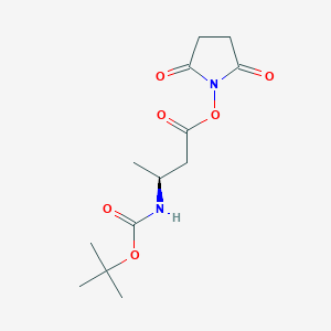 molecular formula C13H20N2O6 B8157161 (S)-2,5-dioxopyrrolidin-1-yl 3-((tert-butoxycarbonyl)amino)butanoate 