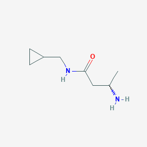 molecular formula C8H16N2O B8157169 (S)-3-Amino-N-(cyclopropylmethyl)butanamide 
