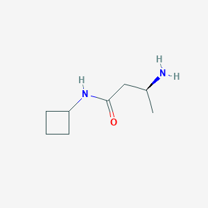 molecular formula C8H16N2O B8157178 (S)-3-Amino-N-cyclobutylbutanamide 