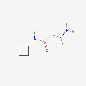 molecular formula C8H16N2O B8157186 (R)-3-Amino-N-cyclobutylbutanamide 