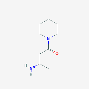 molecular formula C9H18N2O B8157194 (S)-3-Amino-1-(piperidin-1-yl)butan-1-one 