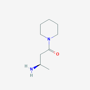 molecular formula C9H18N2O B8157201 (R)-3-Amino-1-(piperidin-1-yl)butan-1-one 