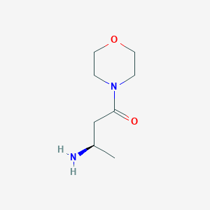 molecular formula C8H16N2O2 B8157209 (R)-3-Amino-1-morpholinobutan-1-one 