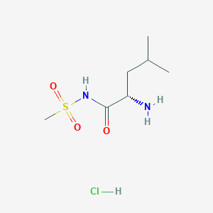 molecular formula C7H17ClN2O3S B8157251 (S)-2-Amino-4-methyl-N-(methylsulfonyl)pentanamide hydrochloride 