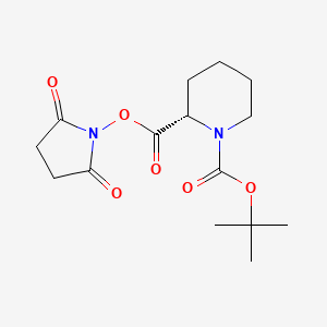 molecular formula C15H22N2O6 B8157271 (S)-1-tert-butyl 2-(2,5-dioxopyrrolidin-1-yl) piperidine-1,2-dicarboxylate 