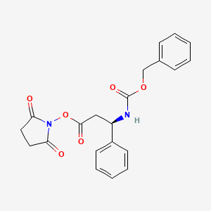 molecular formula C21H20N2O6 B8157273 (R)-2,5-dioxopyrrolidin-1-yl 3-(((benzyloxy)carbonyl)amino)-3-phenylpropanoate 