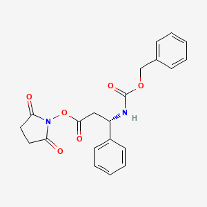 molecular formula C21H20N2O6 B8157276 (S)-2,5-dioxopyrrolidin-1-yl 3-(((benzyloxy)carbonyl)amino)-3-phenylpropanoate 