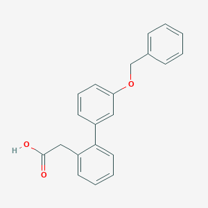 molecular formula C21H18O3 B8157334 2-(3'-(Benzyloxy)-[1,1'-biphenyl]-2-yl)acetic acid 