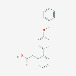 molecular formula C21H18O3 B8157347 2-(4'-(Benzyloxy)-[1,1'-biphenyl]-2-yl)acetic acid 