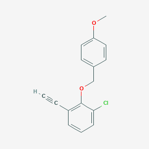 molecular formula C16H13ClO2 B8157359 1-Chloro-3-ethynyl-2-((4-methoxybenzyl)oxy)benzene 