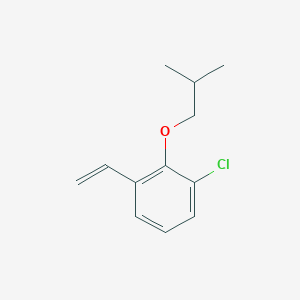 molecular formula C12H15ClO B8157364 1-Chloro-2-isobutoxy-3-vinylbenzene 