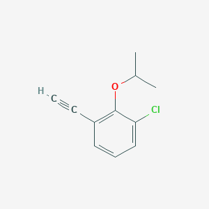 molecular formula C11H11ClO B8157395 1-Chloro-3-ethynyl-2-isopropoxybenzene 