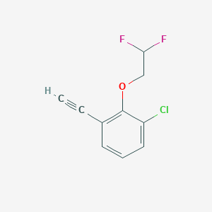 molecular formula C10H7ClF2O B8157409 1-Chloro-2-(2,2-difluoroethoxy)-3-ethynylbenzene 