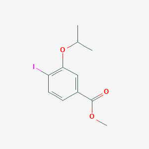 molecular formula C11H13IO3 B8157432 Methyl 4-iodo-3-isopropoxybenzoate 