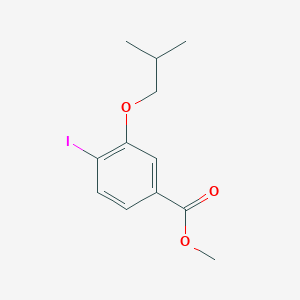 molecular formula C12H15IO3 B8157438 Methyl 4-iodo-3-isobutoxybenzoate 