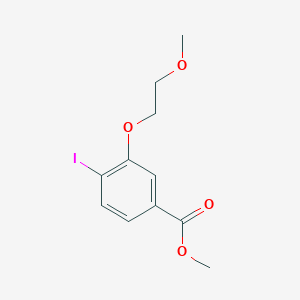 molecular formula C11H13IO4 B8157449 Methyl 4-iodo-3-(2-methoxyethoxy)benzoate 