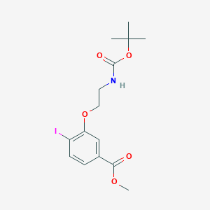 molecular formula C15H20INO5 B8157456 Methyl 3-(2-((tert-butoxycarbonyl)amino)ethoxy)-4-iodobenzoate 
