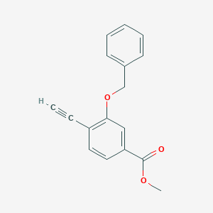 molecular formula C17H14O3 B8157470 Methyl 3-(benzyloxy)-4-ethynylbenzoate 