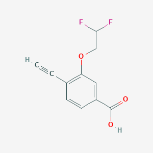 molecular formula C11H8F2O3 B8157506 3-(2,2-Difluoroethoxy)-4-ethynylbenzoic acid 