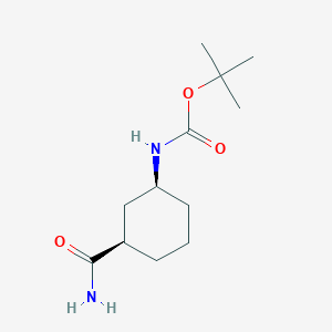 molecular formula C12H22N2O3 B8157511 cis-tert-Butyl (3-carbamoylcyclohexyl)carbamate 