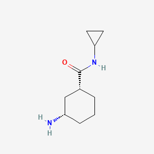 molecular formula C10H18N2O B8157526 cis-3-Amino-N-cyclopropylcyclohexanecarboxamide 