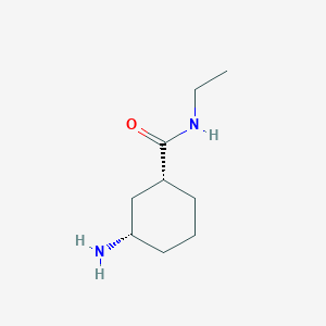 molecular formula C9H18N2O B8157531 cis-3-Amino-N-ethylcyclohexanecarboxamide 