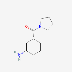 molecular formula C11H20N2O B8157546 cis-3-Aminocyclohexyl)(pyrrolidin-1-yl)methanone 