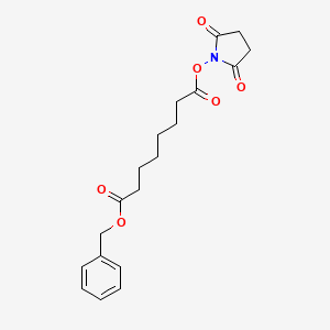 molecular formula C19H23NO6 B8157602 1-Benzyl 8-(2,5-dioxopyrrolidin-1-yl)octanedioate 
