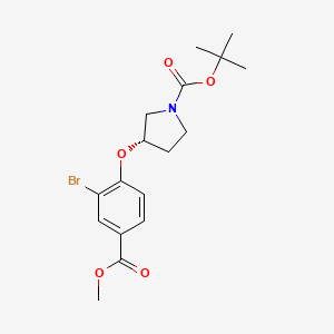 tert-Butyl (S)-3-(2-bromo-4-(methoxycarbonyl) phenoxy) pyrrolidine-1-carboxylate