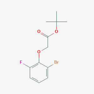 molecular formula C12H14BrFO3 B8157629 tert-Butyl 2-(2-bromo-6-fluorophenoxy)acetate 