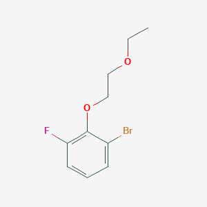 molecular formula C10H12BrFO2 B8157635 1-Bromo-2-(2-ethoxyethoxy)-3-fluorobenzene 