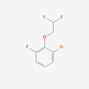 molecular formula C8H6BrF3O B8157651 1-Bromo-2-(2,2-difluoroethoxy)-3-fluorobenzene 