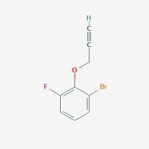 molecular formula C9H6BrFO B8157663 1-Bromo-3-fluoro-2-(prop-2-yn-1-yloxy)benzene 