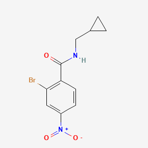 molecular formula C11H11BrN2O3 B8157699 2-Bromo-N-(cyclopropylmethyl)-4-nitrobenzamide 