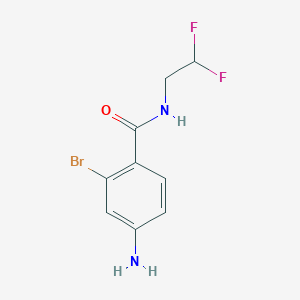 molecular formula C9H9BrF2N2O B8157713 4-Amino-2-bromo-N-(2,2-difluoroethyl)benzamide 