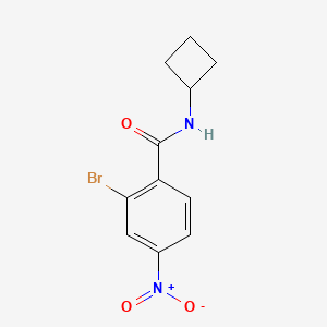 molecular formula C11H11BrN2O3 B8157730 2-Bromo-N-cyclobutyl-4-nitrobenzamide 