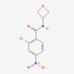 molecular formula C10H9BrN2O4 B8157739 2-Bromo-4-nitro-N-(oxetan-3-yl)benzamide 