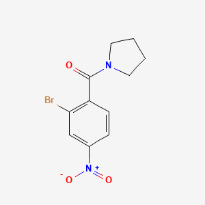 molecular formula C11H11BrN2O3 B8157755 3-Bromo-4-(pyrrolidin-1-yl-carbonyl)-1-nitro-benzene 